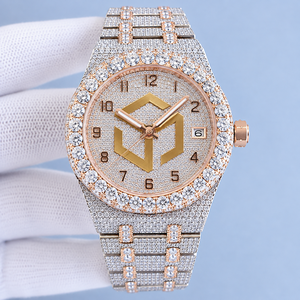 Luxury Stainless Steel Moissanite Diamond Iced Out <b>Watch</b> Men Women Fashion Wristwatch - Product Image 4