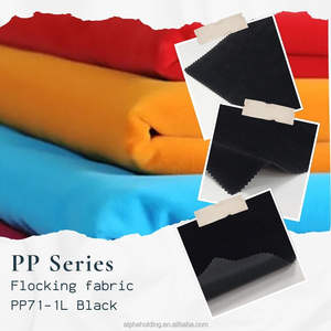 Tela de Flocado Pigpell con Reverso Tejido de Rayón, 54 Pulgadas, 70Y, para Embalaje de Joyería, PP71-1L, Negro - Product Image 2