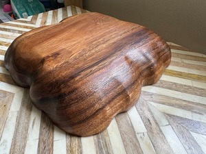 Cuenco Decorativo Grande de Madera de Acacia/Mango, Tallado a Mano, Ecológico, Pulido, Estilo Rústico, para Arreglos Florales con Velas - Product Image 5