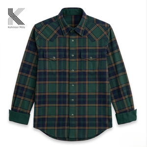 Chemise en flanelle à carreaux unisexe pour homme, manches longues, grande taille, fabricant en gros, OEM ODM - Product Image 3