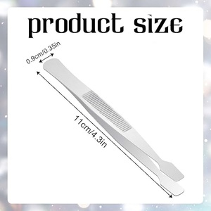 High Quality Flat Tip Stamp Tweezer Stainless Steel Anti Rust <b>Precision</b> <b>Tool</b> for Stamp Collecting Jewelry Repair Craft Work Dura - Product Image 2