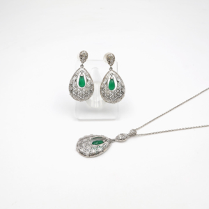 Best Premium Quality Onyx Drop Earning And Pendant Modern Fashion Jewelry OEM Custom Wholesale Supplier Export Quality - Product Image 2