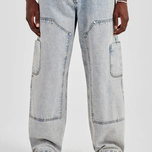 Men straight leg classic denim <b>jeans</b> pants durable casual wear Casual men blue denim <b>jeans</b> pants <b>soft</b> cotton fabric durable - Product Image 1