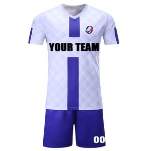 Uniforme de Rugby Blanco y Morado para Hombre, Jersey y Pantalones Cortos, Conjunto Profesional para Equipo, Ropa Deportiva Ligera y Transpirable para Juego - Product Image 1
