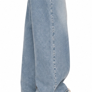 Jean en denim à jambe large pour femme, taille haute, coupe classique, sur mesure, vintage, été, tissu doux et confortable - Product Image 6