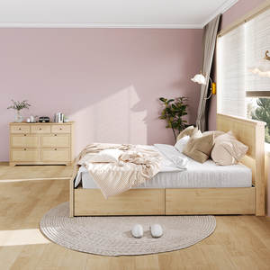 DreamCraft Vietnam - Juego de Dormitorio de 2 Piezas de Ratán Natural Estilo Boho, Colección de Muebles Única y Elegante - Product Image 1