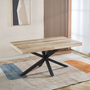 Table à manger extensible couleur noyer 240/200/160x90x75cm pour bureau ou café - Product Image 2