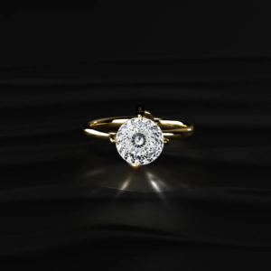 Elegante Anillo de Diamante Cultivado en Laboratorio con Corte Brillante Portugués de 2 Quilates, con Halo Oculto, Certificado IGI, Oro, Plata, Sostenible - Product Image 4