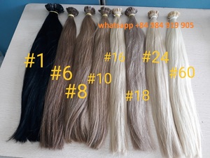 ผมต่อแบบปลายแบน เกรด 13A สีบลอนด์ ผมเวียดนาม U V K I - Product Image 5