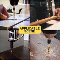 Jeu de 13 outils manuels combinés 3-en-1 HSS SAE 6-32NC à 1/4-20NC et métriques M3 à M10 pour perçage, taraudage et fraisage d'embouts