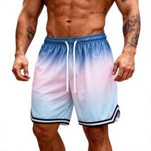 Pantalones Cortos Deportivos de Malla al por Mayor, Estilo Elástico, Material Ligero y Transpirable, Corte Holgado, Ideales para Verano y Estilo Urbano - Product Image 1