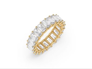 Bagues d'éternité en moissanite en gros, diamants de laboratoire VVS, argent 925, or 14K 18K, fabricant de bijoux OEM ODM en vrac, Inde - Product Image 5