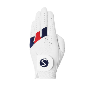 Gants de golf d'été pour hommes, en cuir véritable, doux, confortables, respirants, en tissu maillé, antidérapants, avec sangle de poignet réglable, droite/gauche - Product Image 4