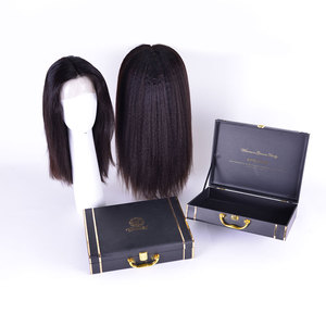 Pelucas de cabello Remy indio de alta calidad, trama única, ondas italianas y estilos de ondas profundas sueltas, cutículas alineadas de Color de cabello Natural - Product Image 2