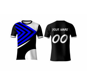 T-shirt de sublimation en gros, col rond, manches courtes, en tissu polyester lisse pour motifs imprimés sur toute la surface - Product Image 1