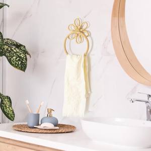 Anneaux porte-serviettes de luxe en rotin en forme de fleur, fournisseur de supports pour serviettes - Product Image 6