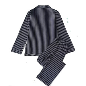 Conjunto de Pijama de Algodón Suave para Hombre, Camiseta de Manga Larga y Pantalones Relajados, Ropa de Dormir Cómoda para el Hogar y el Sueño Diario - Product Image 3