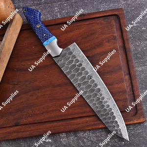 OEM ODM Damascus Steel Full Tang Chef <b>Knife</b> Honeycomb Resin Handle Razor <b>Sharp</b> Japanese Style Elegant Gift Box Best Price - Product Image 5
