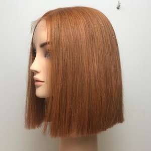 Vente en gros Brun Orange Extensions de cheveux humains vietnamiens Os brut Perruque droite avec dentelle HD Vierge Cheveux Grade Bundle - Product Image 2