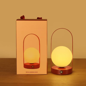 Minimalist Globe LED Night <b>Light</b> Warm White Manual Button Crystal Tulip Desk Lamp <b>USB</b> <b>Rechargeable</b> 2700K Ra90 Bedroom - Product Image 6
