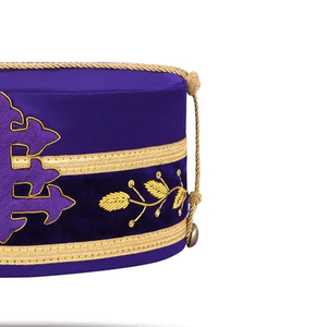 Gorra de la 32ª Escuadra del Rito Escocés, Negra, Bordada a Mano, de Alta Calidad, con Alas y Bordado de Hilos Metálicos, Regalia Masónica - Product Image 2