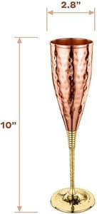 Verre à boire en cuivre fait main de grande qualité à prix raisonnable, durable, élégant, pour la conservation de l'eau et la santé ayurvédique. - Product Image 4