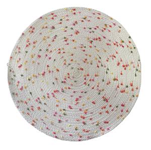 Classic Style <b>Round</b> Cotton Yarn Decorative <b>Placemat</b> Best Quality Standard for Dining Table Price - Product Image 1