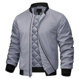 Men Clothing Full Sleeves Bomber Jackets Hot Selling Winter Wear Solid Color Comfortable Quick Dry Men Bomber Jacket - Product Image 1