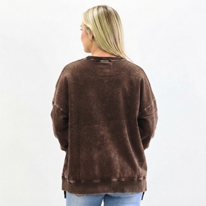 Sudadera Premium para Mujer con Lavado Ácido, Prenda Vintage de Alta Calidad con Logotipo Personalizado, Servicio OEM, Talla OEM, Marca Privada - Product Image 3