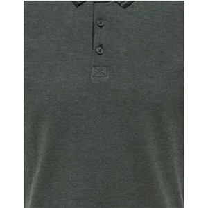 Chemise homme gris foncé à manches courtes, couleur unie, style décontracté, boutonnée, coupe classique, en maille, infroissable - Product Image 5