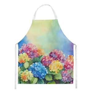 Multicolor Large Adult Unisex Watercolor Hydrangeas <b>Apron</b> for Cooking Baking Crafts <b>Gardening</b> Kitchen Server - Product Image 1