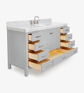 Venta al por Mayor de Mueble de Baño Abigail de 60 Pulgadas con Lavabo Individual, Solo Mueble, 7 Opciones de Acabado, Fábrica en Vietnam - Product Image 4