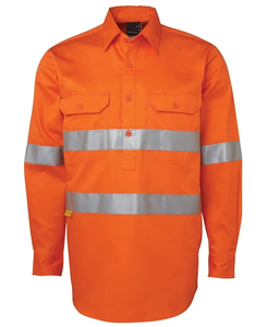 Camisa de Seguridad de Poliéster Impermeable de Alta Visibilidad con Logotipo Personalizado de Alta Calidad, Ropa de Trabajo Industrial Reflectante de Manga Larga - Product Image 2
