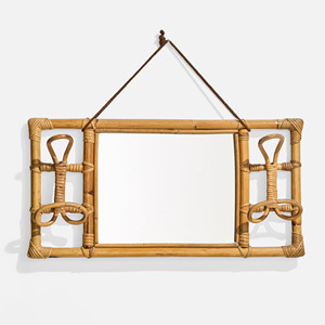 Bathroom wall mounted mirror with eco friendly cane <b>frame</b> <b>cheap</b> price decor rattan mirrors - Product Image 3