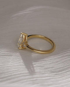 อีเทอร์นิตี้แบนด์อีนิตี้อีจีไอ/เจียลูกแพร์ตัดจากห้องแล็บแหวนแต่งงานทองคำขาว14K ของขวัญเครื่องประดับสำหรับผู้หญิง - Product Image 3