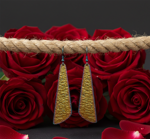 ต่างหูทองเหลืองทรงหยดน้ำทำมือ ดีไซน์เรขาคณิตเคลือบไทเทเนียม PVD สีรุ้ง ทนทานต่อการเปลี่ยนสี สไตล์โบฮีเมียน สำหรับงานปาร์ตี้ของผู้หญิง - Product Image 4