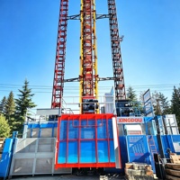 Ascenseur de chantier, monte-charge de bâtiment, élévateur pour personnes et matériaux avec dispositif de sécurité, commande VFD