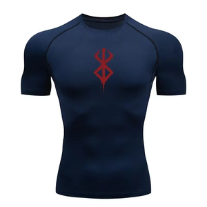 <b>Men</b> Print <b>Compression</b> <b>Shirts</b> Summer Short Sleeve Rash Guard Gym Workout T <b>shirt</b> Athletic Quick Dry Swim Jacket Sun Protection - Product Image 4