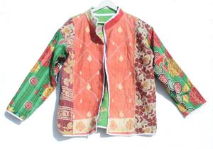 Vintage Kantha Jacket Mujer Patchwork chaqueta Uno de los tipos de chaqueta para las mujeres - Product Image 2