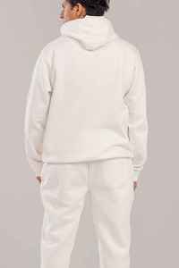 Sweat-shirt à capuche blanc pour homme, coupe oversize, en molleton, style décontracté automne, avec poches, tricoté, manches longues, couleur unie, X Sports - Product Image 3