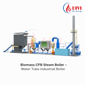 Chaudière à vapeur à lit fluidisé à biomasse, chaudière à tubes d'eau à tambour unique pour la production de vapeur industrielle - Product Image 1