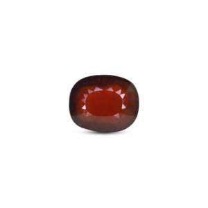 Loose Hessonite Gemstone 6.4 Carat Oval Cut 15mm Natural Deep Red Heat Treated NGTC Certified for Fine Jewelry - Product Image 1