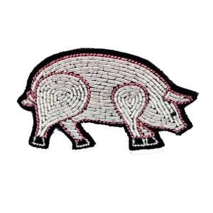 Parche bordado con cabeza de animal, con cuentas y patrón de líneas, insignia de tela para coser, para decoración de prendas. - Product Image 3