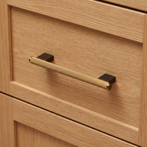Poignée de meuble en laiton brossé antique, finition mate, design moleté, pour quincaillerie de cuisine, tiroir de commode, poignée de porte durable - Product Image 2