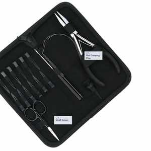 Kit d'outils pour extensions de cheveux en acier inoxydable et plastique de haute qualité et durables, avec pinces et boucles pour usage domestique - Product Image 4
