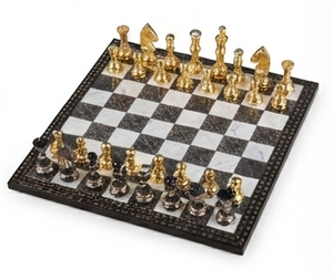 Juego de Ajedrez de Metal de Lujo, Piezas de Ajedrez de Latón Antiguo Plateado, Tablero de Ajedrez Clásico, Juego de Mesa de Alta Calidad Hecho a Mano - Product Image 3