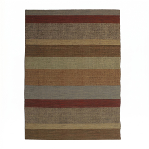 Tapis d'intérieur tissé à la main sur mesure, à rayures de couleur terre, pour salon, hôtel, villa - Product Image 3