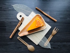 Plateaux de service compostables en feuilles de palmier Areca, très demandés, pour tranches de pizza et sandwichs, assiettes jetables biodégradables de 10 pouces - Product Image 5
