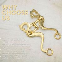 Bit Kuda Baja Anti Karat dengan Cincin Lepas, Bit Latihan Snaffle Premium, Perlengkapan Berkuda Inggris dan Barat, Tahan Lama