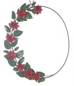 Hot Selling Rounded Wreath Hanger for Front Doors and <b>Christmas</b> <b>Tree</b> Decoration Usage Metal Wreath Garland - Product Image 6